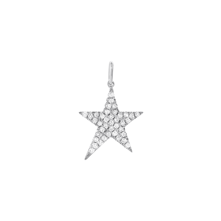 14k Gold Shooting Star Diamond .37 Total Weight Charm