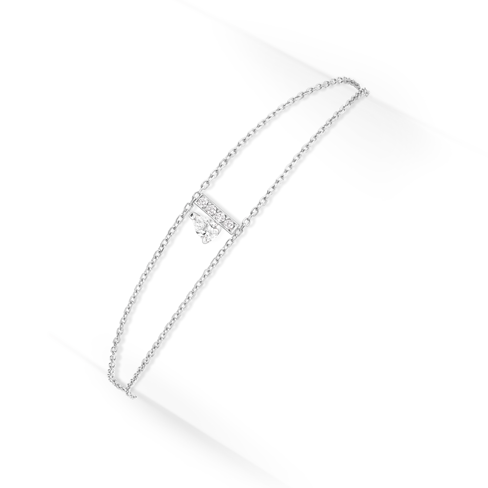 Repossi Letters Serti Sur Vide 18k White Gold and Diamond Bracelet Set
