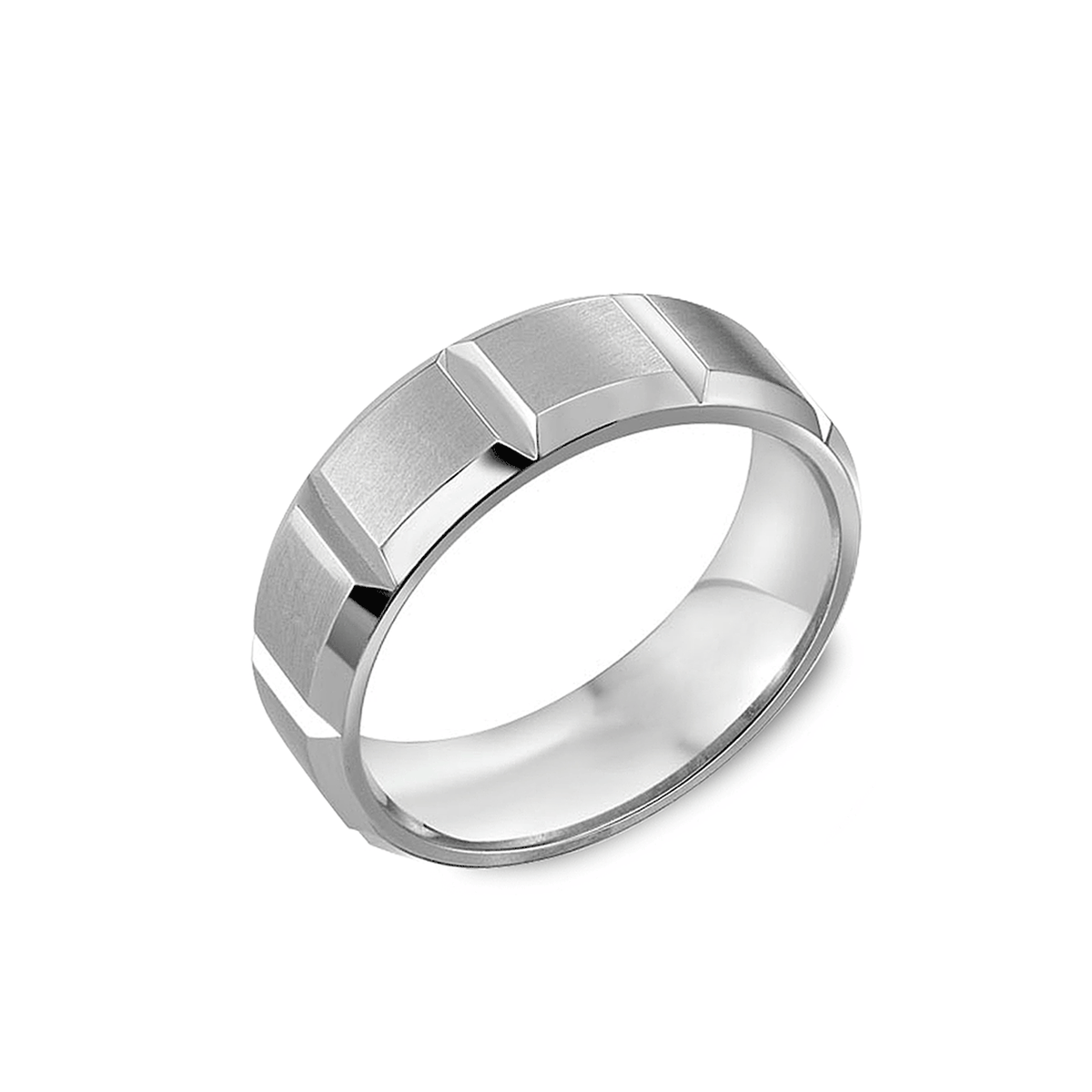 Hamilton Collection 14k White Gold 7mm Wedding Band