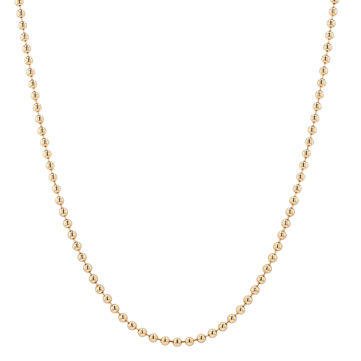 Hamilton Collection 18k Yellow Gold 18 Inch 2mm Bead Chain