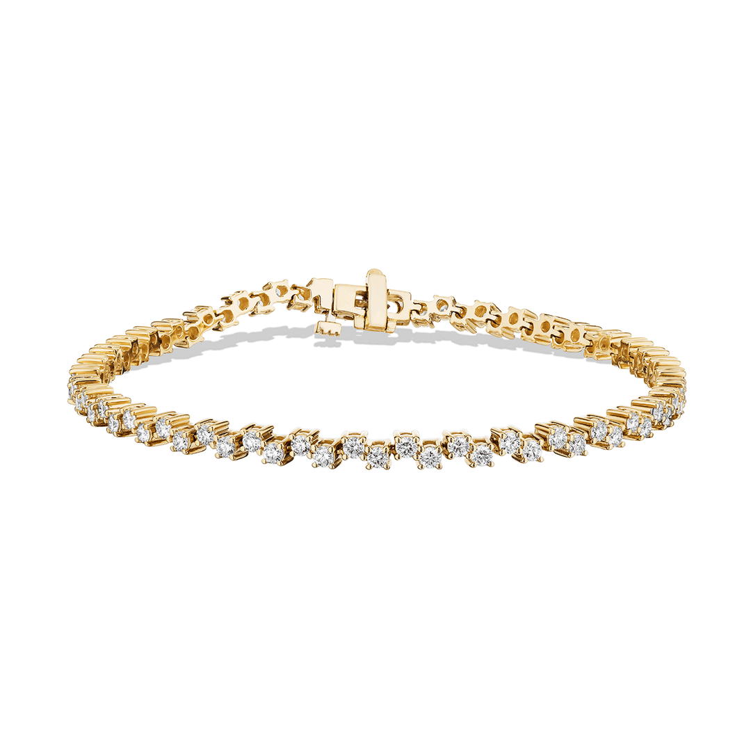 18k Yellow Gold and 2.20 Total Weight Diamond Bracelet