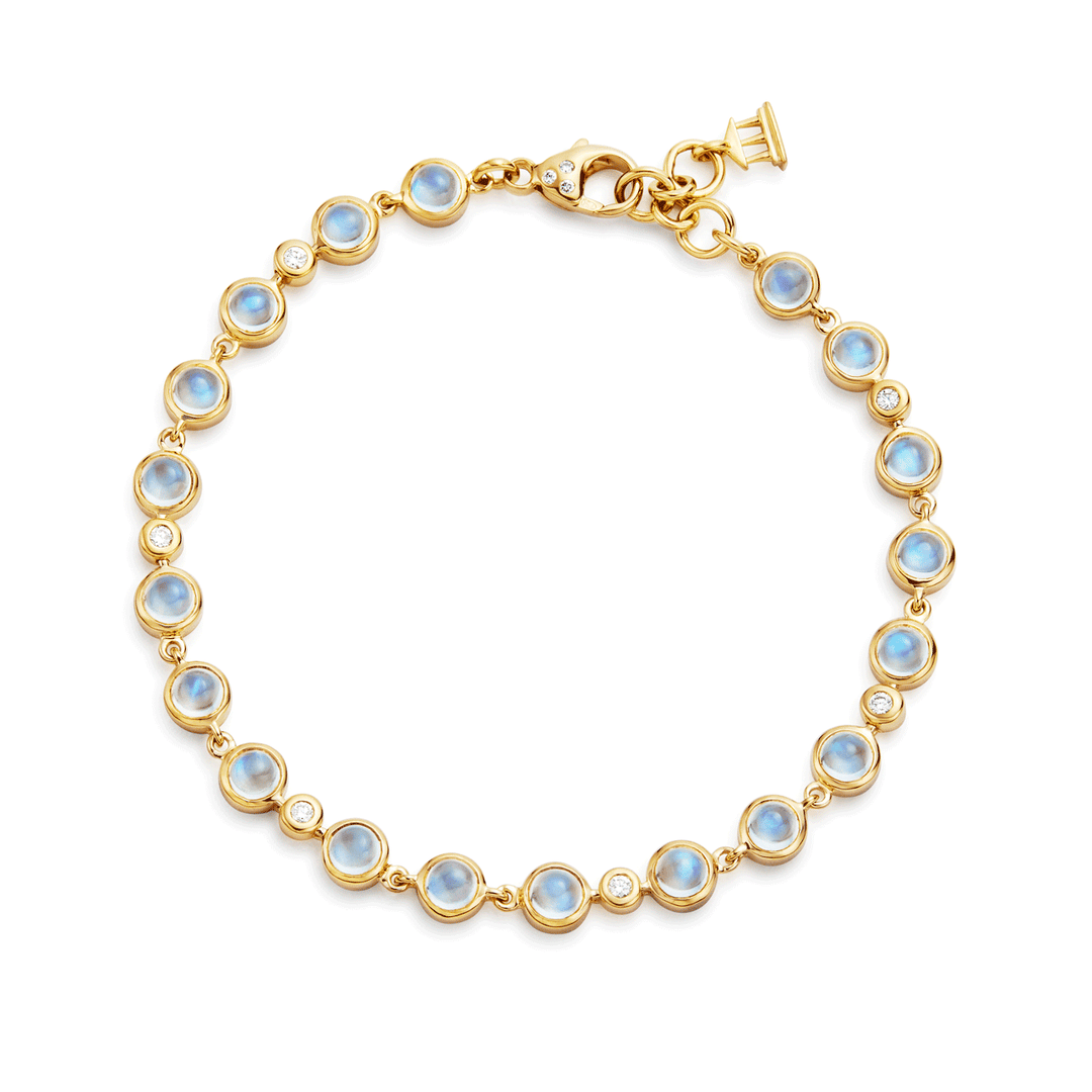 Temple St. Clair 18k Gold and Blue Moon Link Bracelet