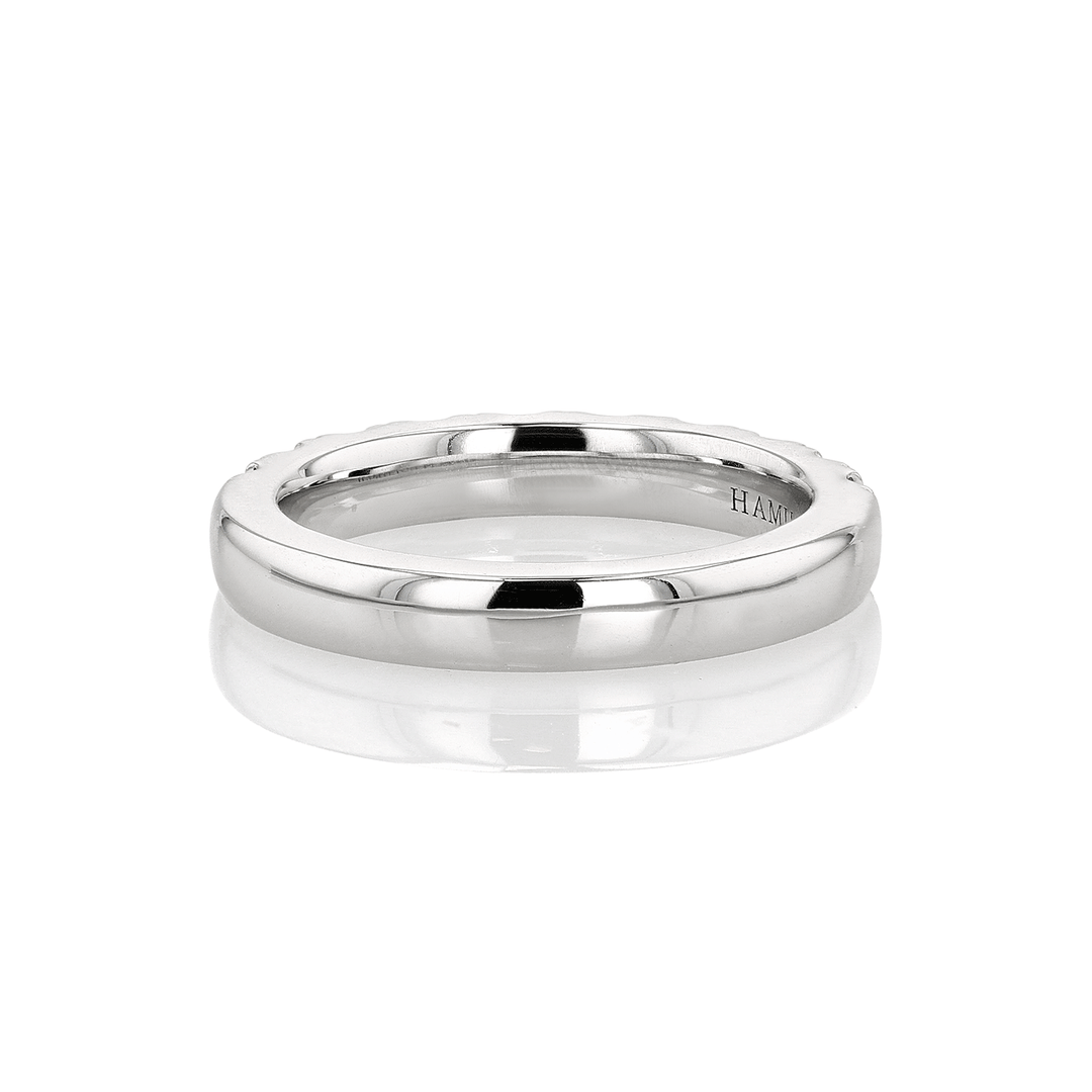 Hamilton Lisette Collection Platinum and 1.00 Total Weight Diamond Half Way Band