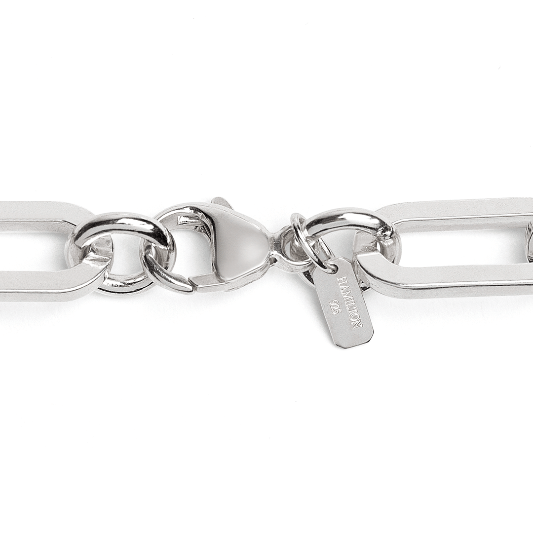 Sterling Silver Extra Large 7.9mm Long Link 16 Inch Necklace