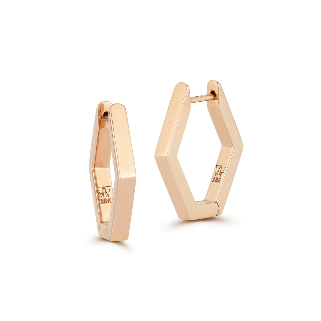 Walters Faith 18k Yellow Gold Hexagon Hoops