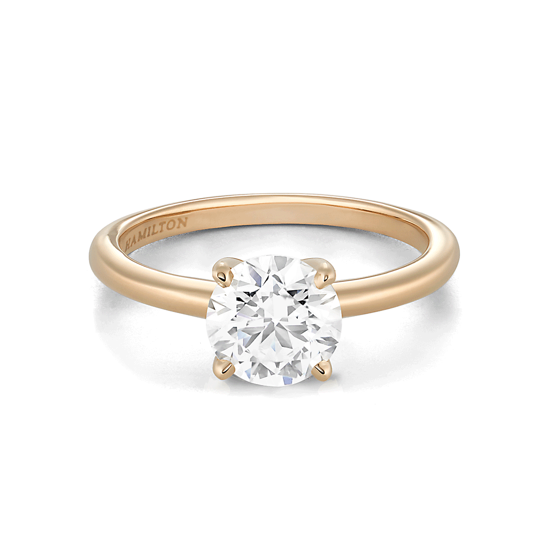 Hamilton Select Collection 14k Yellow Gold and 0.75 Total Weight Diamond Engagement Ring