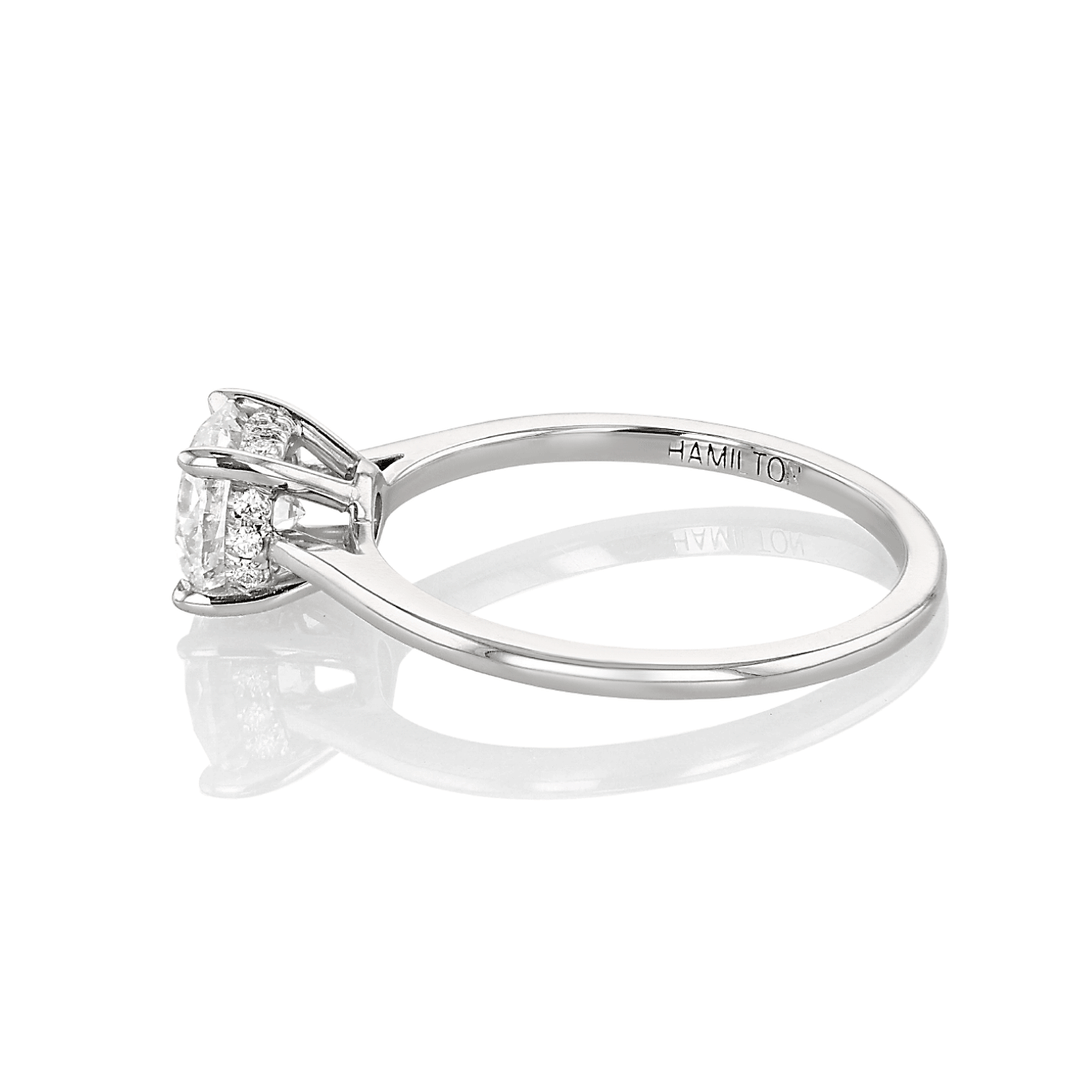 The Hamilton Silhouette Platinum and 1.00 Total Weight Diamond Engagement Ring