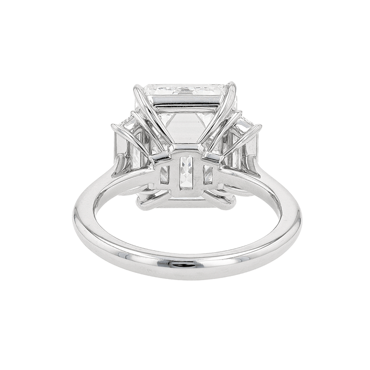 Private Reserve Platinum and Emerald Cut Diamond 7.06 Total Weight Ring