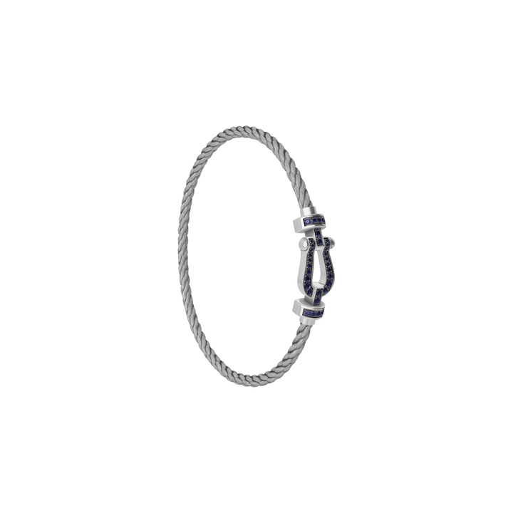 FRED Force 10 Steel Cable with 18k White MD Buckle Blue Sapphire, Exclusively at Hamilton Jewelers