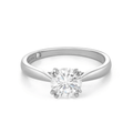 Hamilton Centennial Collection 18k White Gold and Solitaire Engagement Mounting Ring For Round Diamond