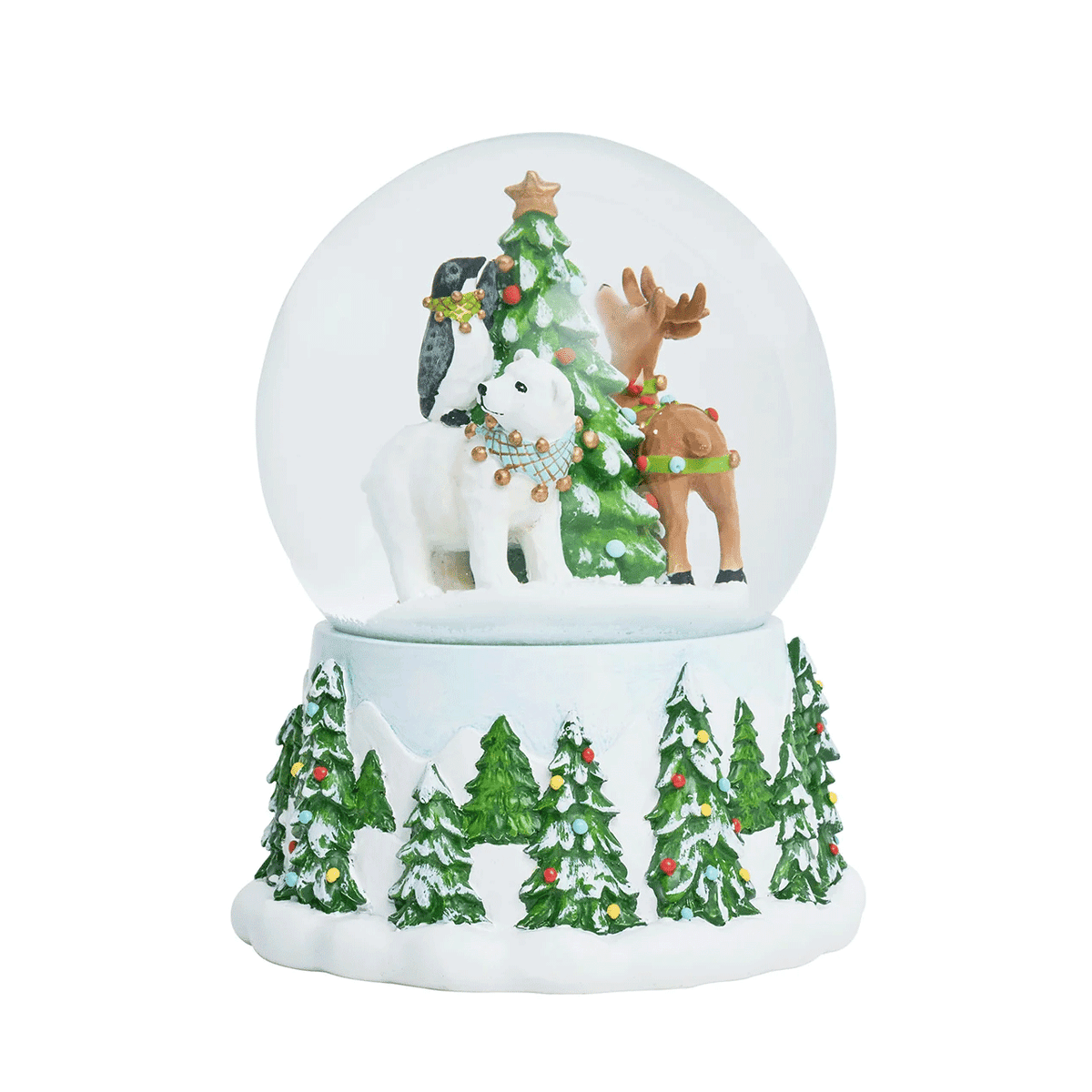 Jusliska  Berry & Thread North Pole Animal Snow Globe