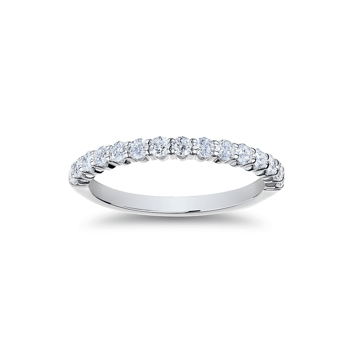 18k White Gold and .55 Total Weight Diamond Band
