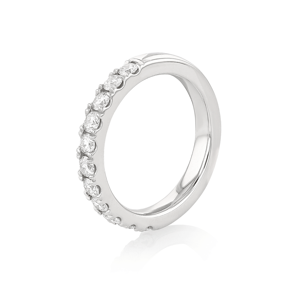 Hamilton Lisette Collection Platinum and 0.75 Total Weight Diamond Half Way Band