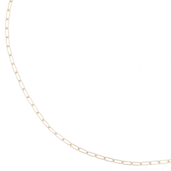 14k Yellow Recycled Gold Extra Small 2.2mm Long Link Chain 18" Necklace