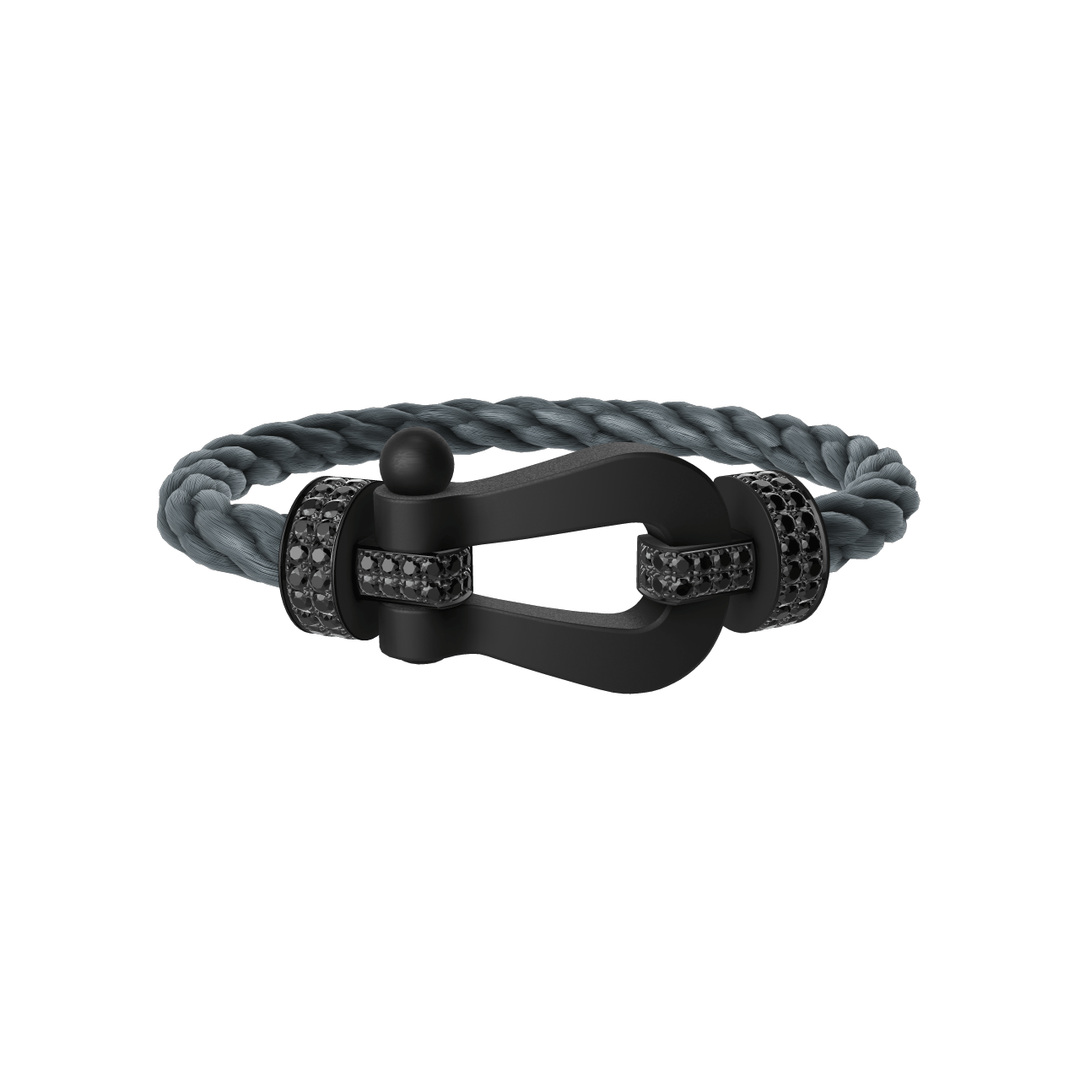 Fred FORCE 10 Storm Grey Cable Titanium Black Diamonds EXLG Buckle, Exclusively at Hamilton Jewelers