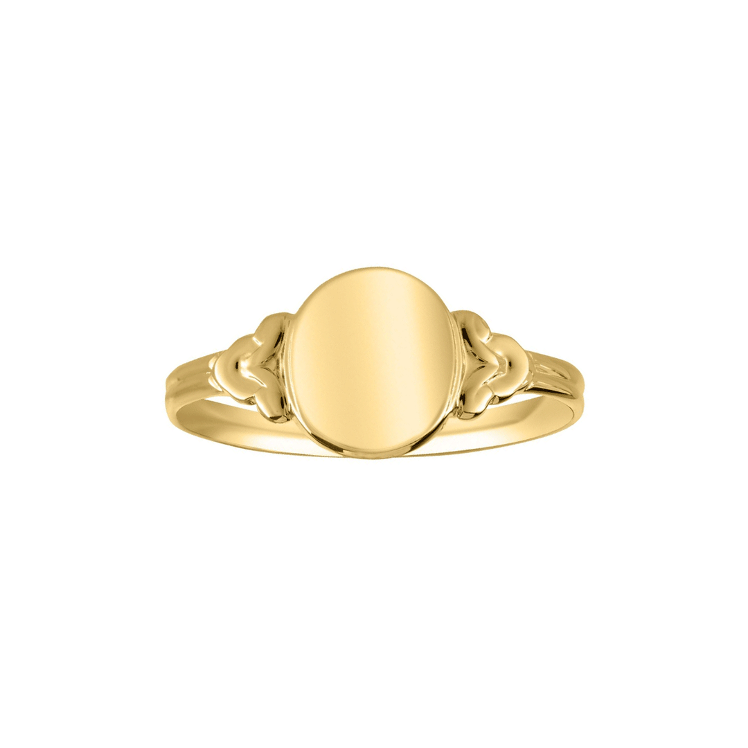 Childrens 14k Yellow Gold Signet Ring