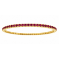 14k Yellow Gold and 3.53 Total Weight Ruby Expandable Bracelet
