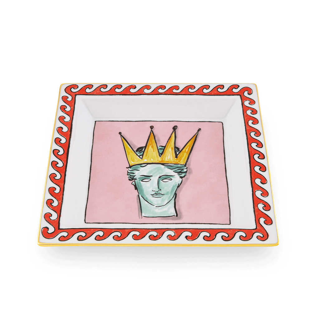 Ginori 1735 Il Viaggio Di Nettuno Pink Change Tray