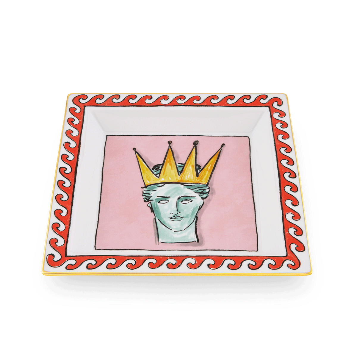 Ginori 1735 Il Viaggio Di Nettuno Pink Change Tray