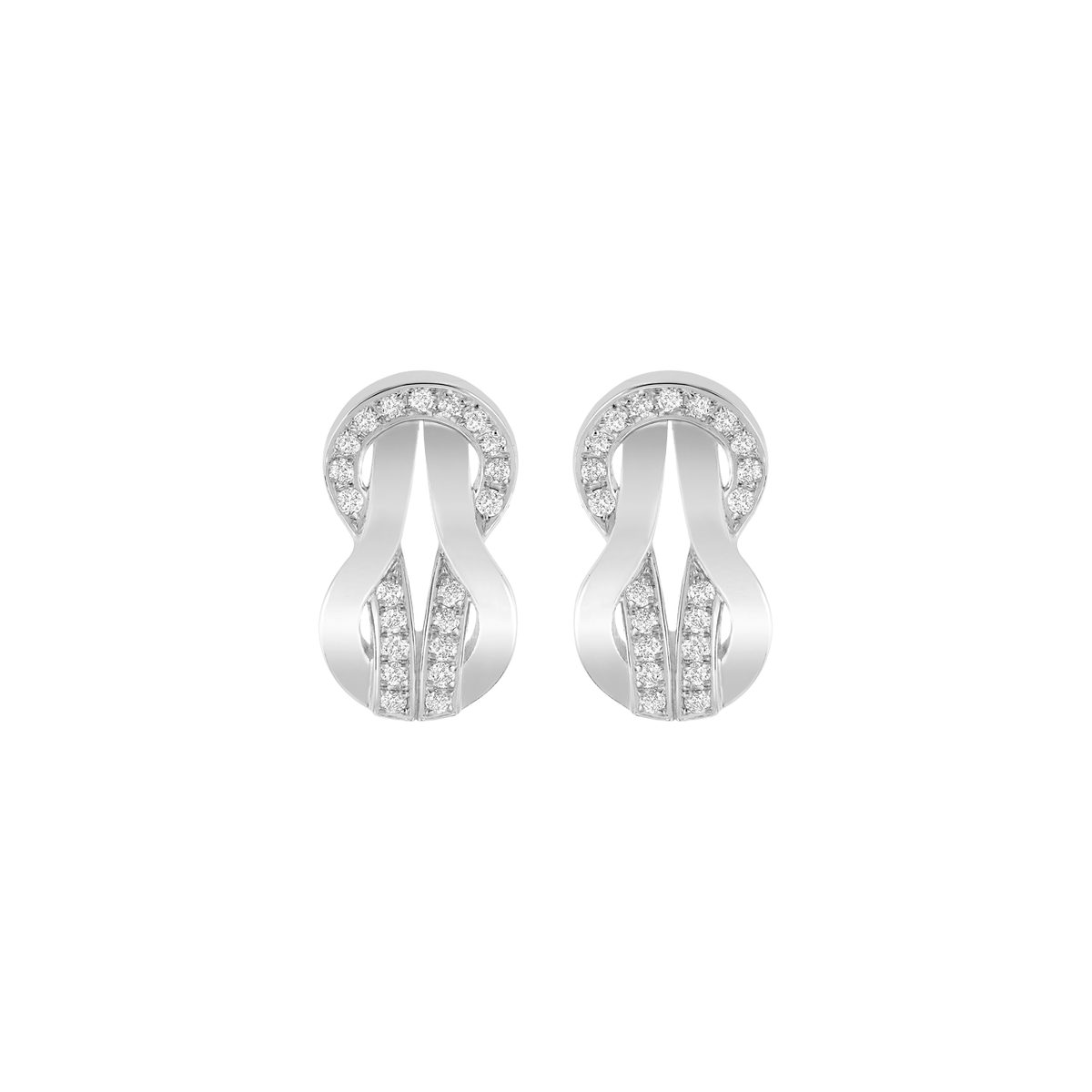FRED Chance Infinie 18k White Gold and Diamond Earrings