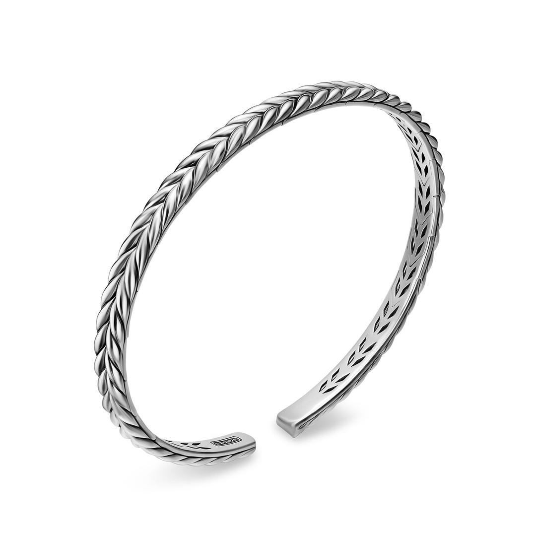 David Yurman Chevron Flex Bracelet Sterling Silver, 5.2mm