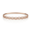 Hamilton Heritage Collection 18k Rose Gold and .52 Total Weight Bangle Bracelet