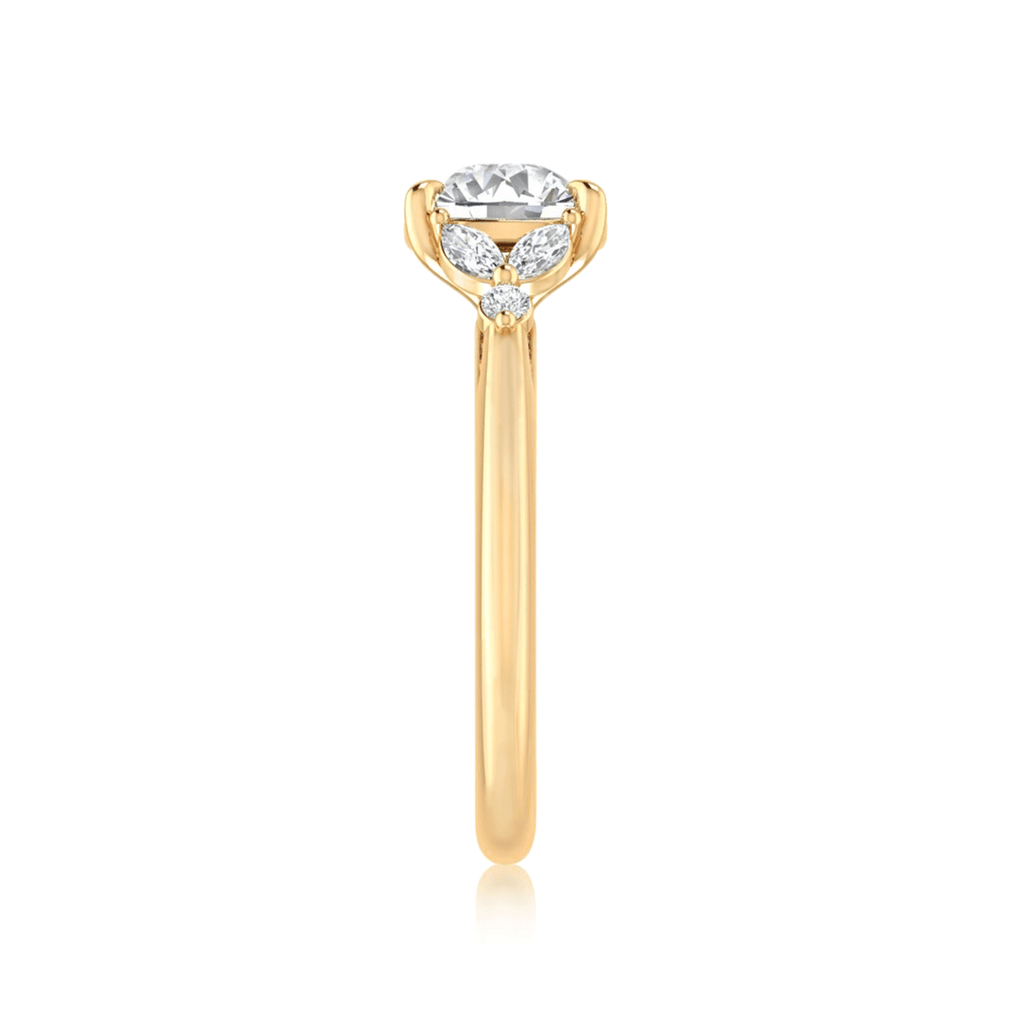 Hamilton Fleur Collection 18k Yellow Gold and .25 Total Weight Engagement Ring Mounting