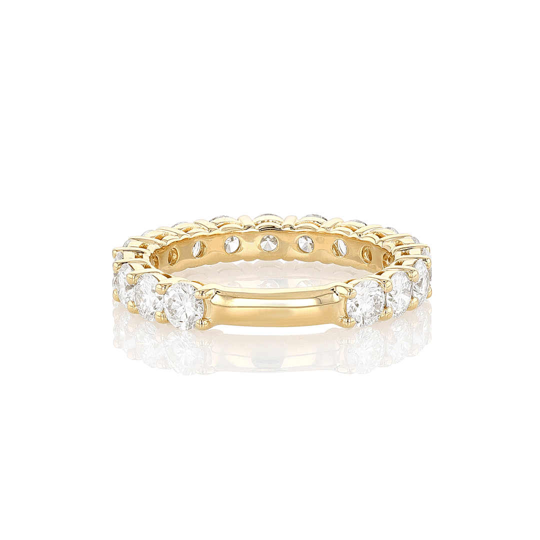 Hamilton Collection 18k Yellow Gold and 2.04 Total Weight Diamond 3/4 Way Band
