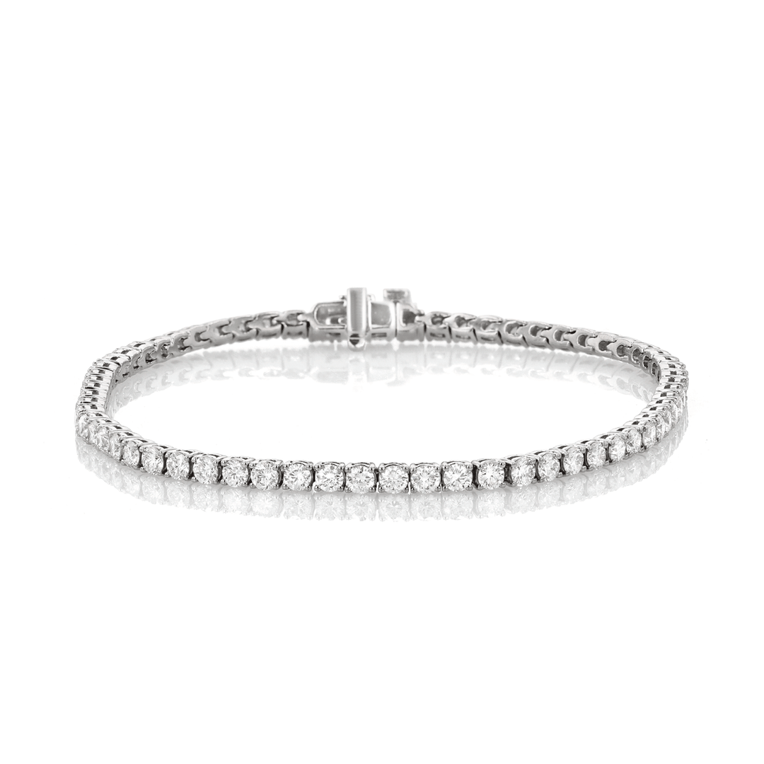 Hamilton Classic Collection 18k White Gold and 3.90 Total Weight Natural Diamond Line Bracelet