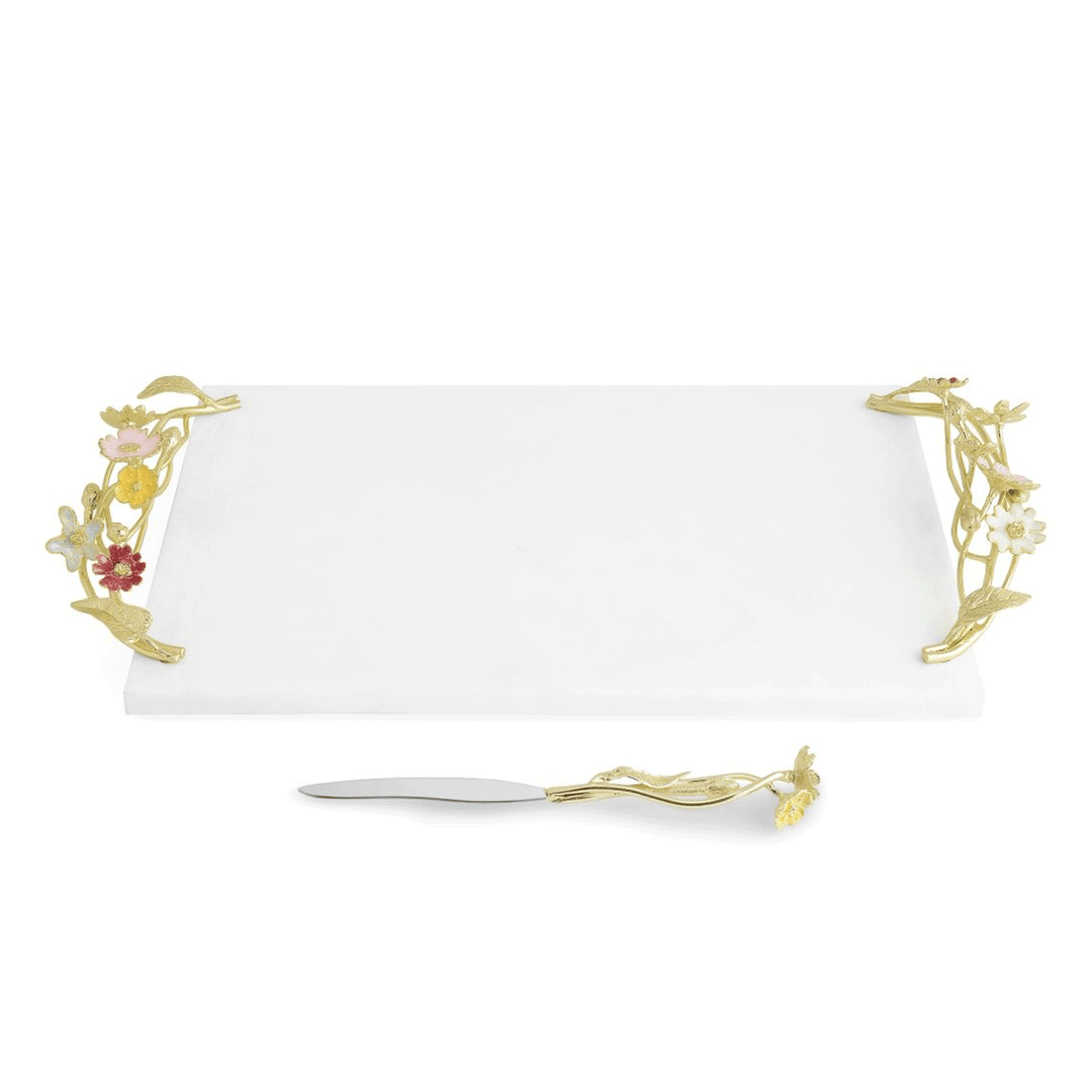 Michael Aram Wildflowers Cheeseboard With Knife