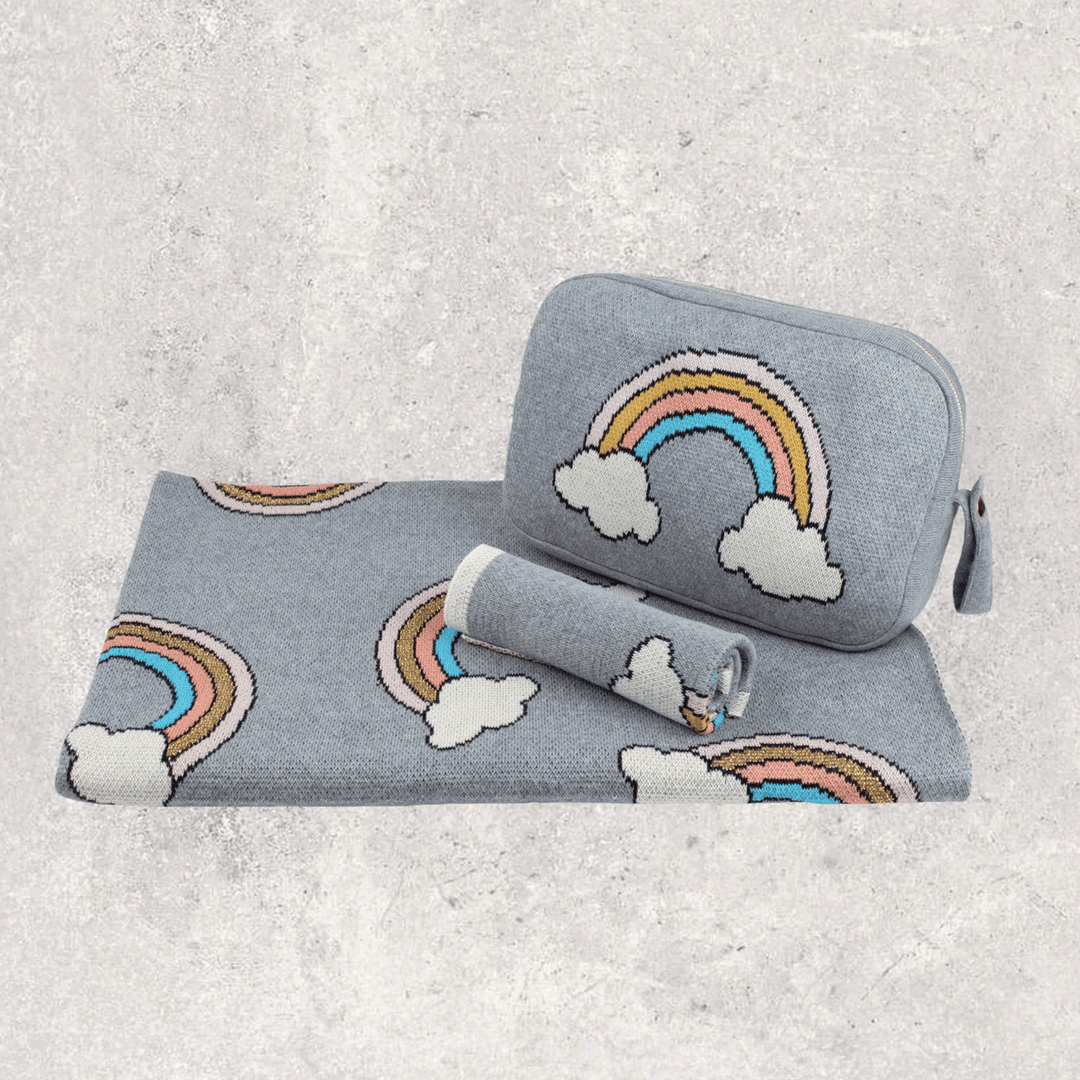 Rainbow Grey Baby Set