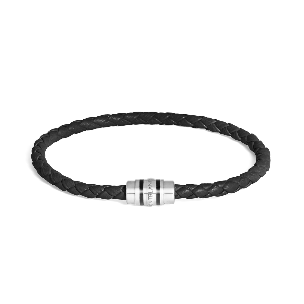 Montblanc 3 Rings Bracelet in Grain Leather