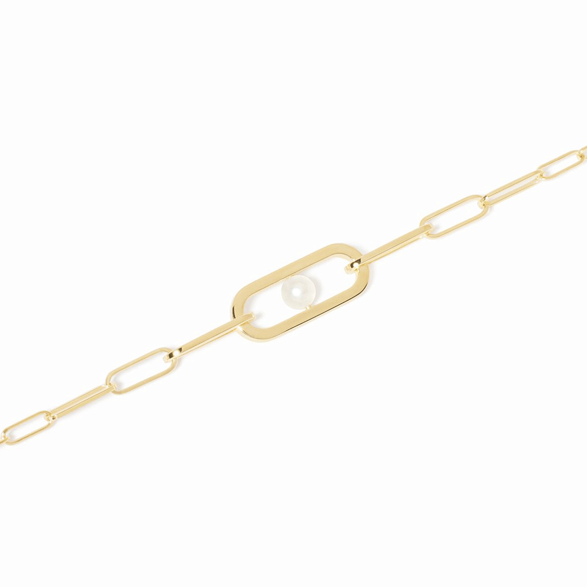 Dinh Van Maillon 18k Yellow Gold Small Pearl Bracelet