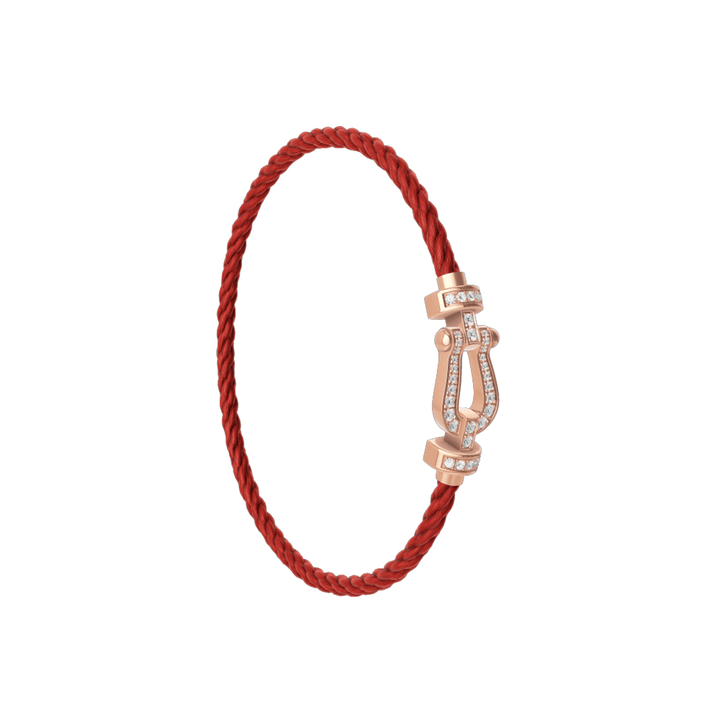 FRED Red Cord Bracelet with 18k Rose Diamond MD Buckle, Exclusively at Hamilton Jewelers