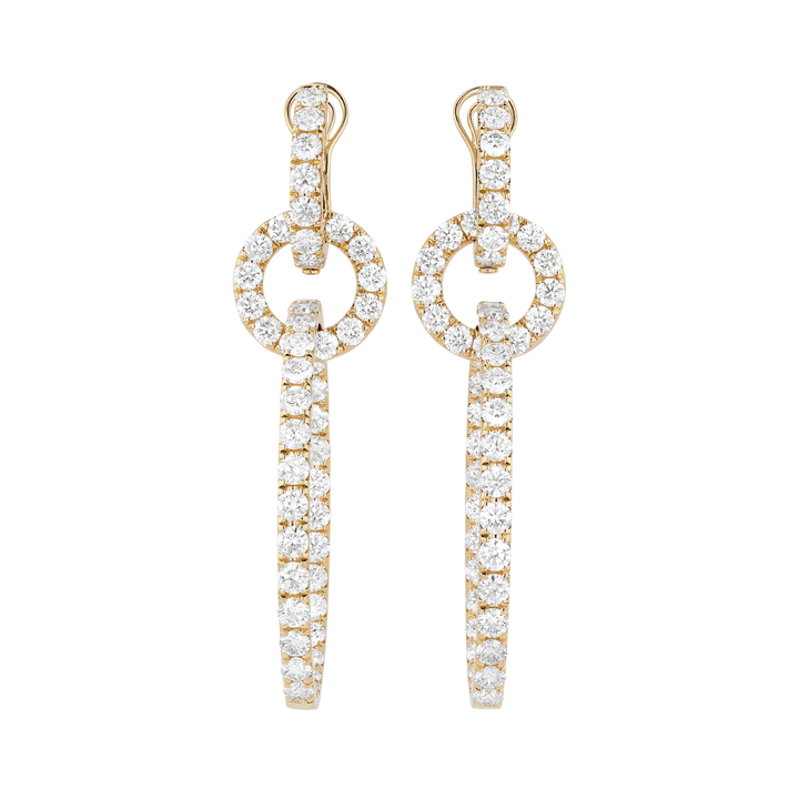 Betsey 18k Gold and Diamond 9.26 Total Weight Drop Earrings