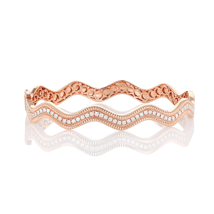 Regency 18k Rose Gold and .61 Total Weight Diamond Bracelet