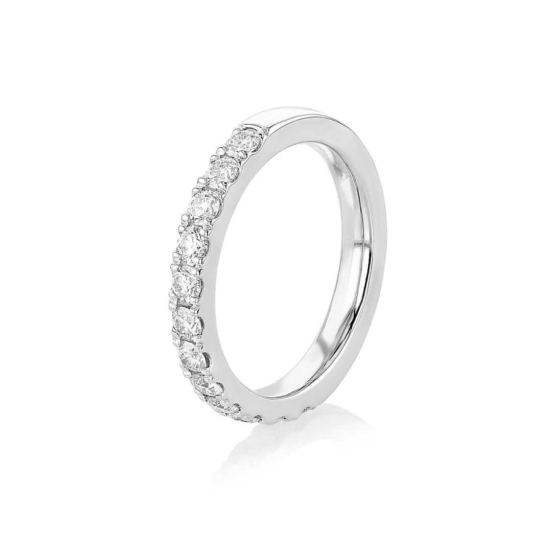 Hamilton Lisette Collection Platinum and 0.60 Total Weight Diamond Half Way Band