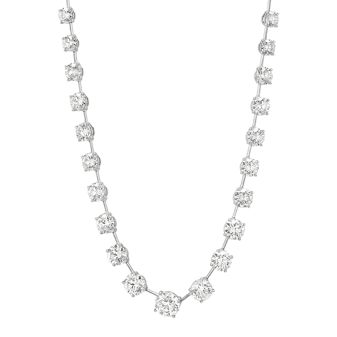 Hamilton Private Reserve Collection Platinum and Diamond Bar Set Necklace