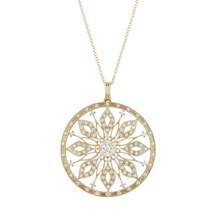 Heritage 18k Yellow Gold and Diamond 1.07 Total Weight Pendant