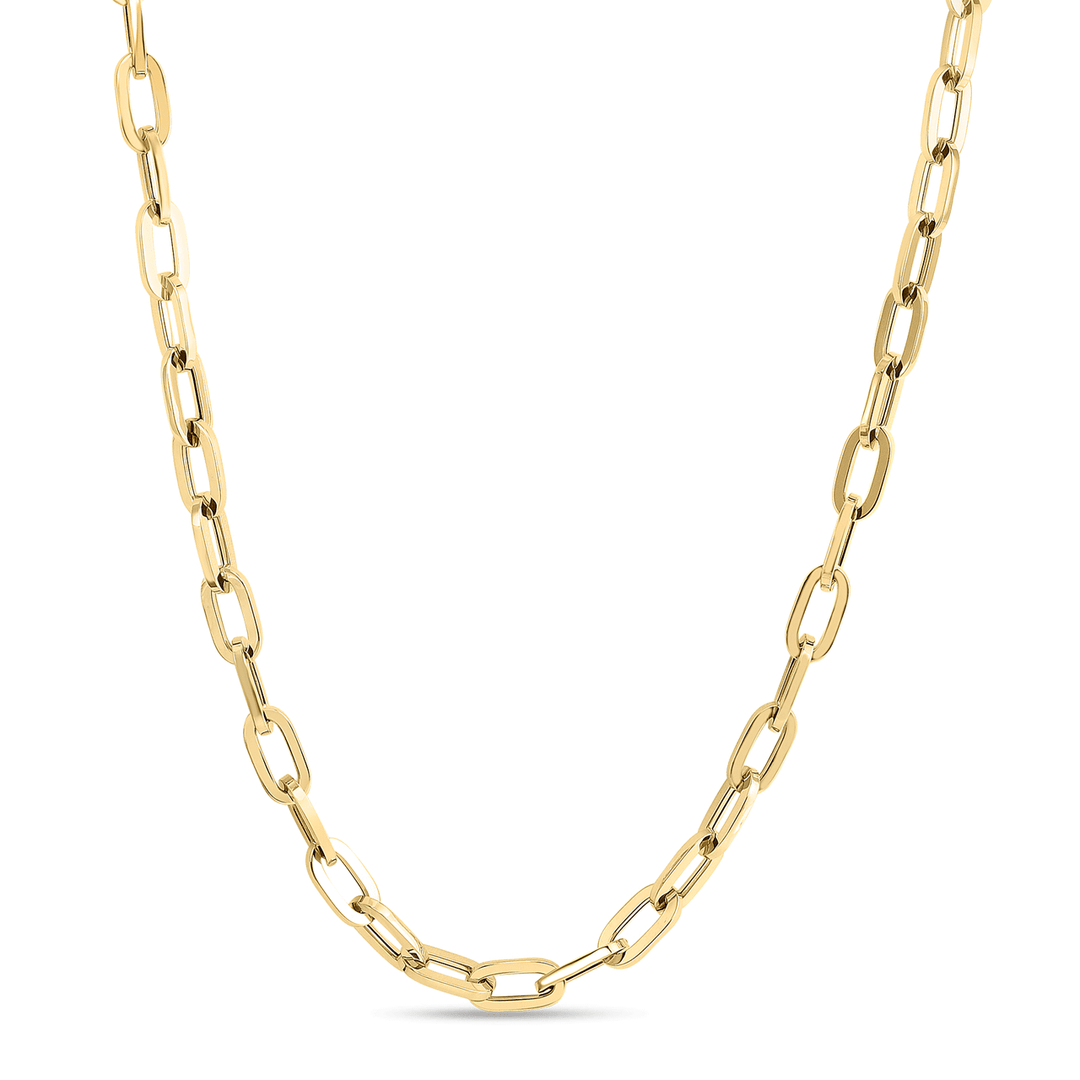 Roberto Coin 18k Yellow Gold Designer Heavy Gauge Paperclip Link Chain