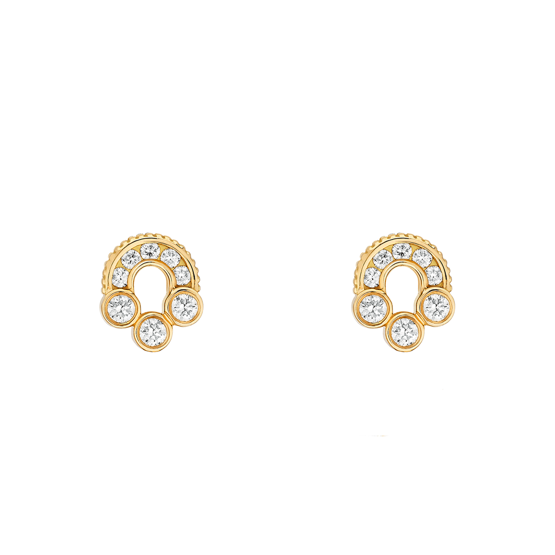 Viltier 18k Yellow Gold Magnetic Diamond Stud Earrings