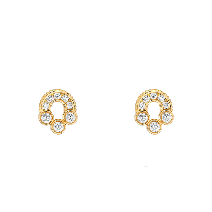 Viltier 18k Yellow Gold Magnetic Diamond Stud Earrings