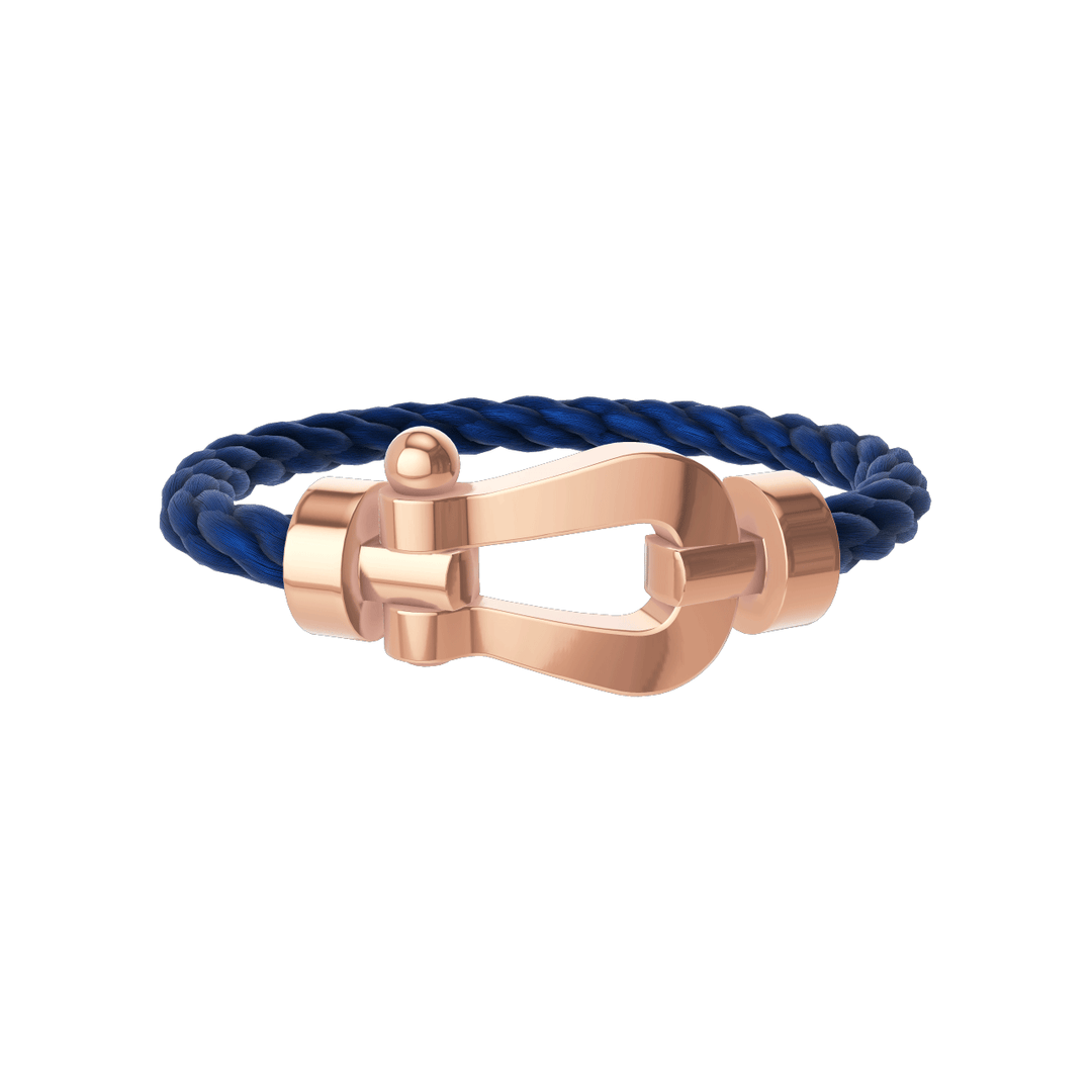 FRED Force 10 Navy Cable with 18k Rose Gold Extra LG Buckle, Exclusively at Hamilton Jewelers