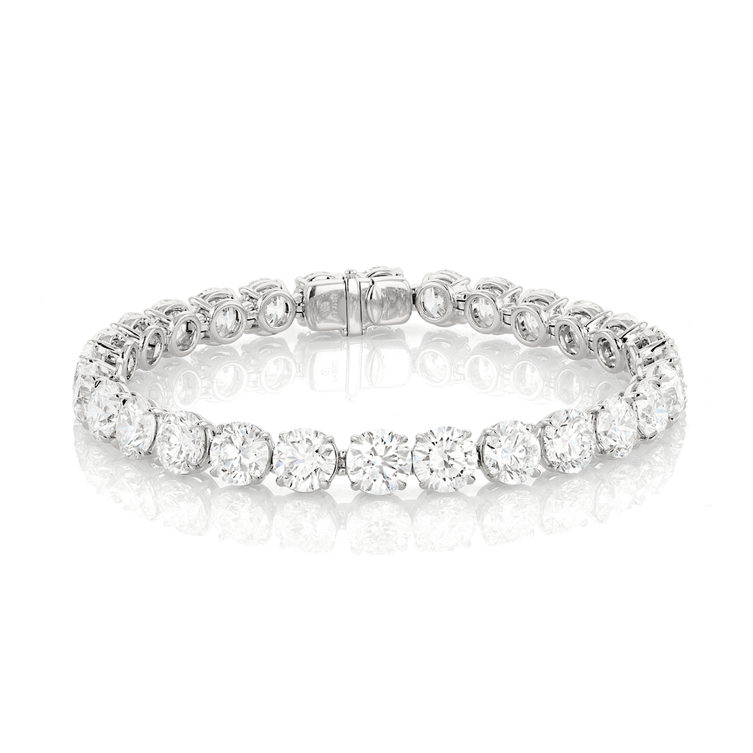 Hamilton Private Reserve Collection Platinum and Diamond 40.98 Total Weight Line Bracelet