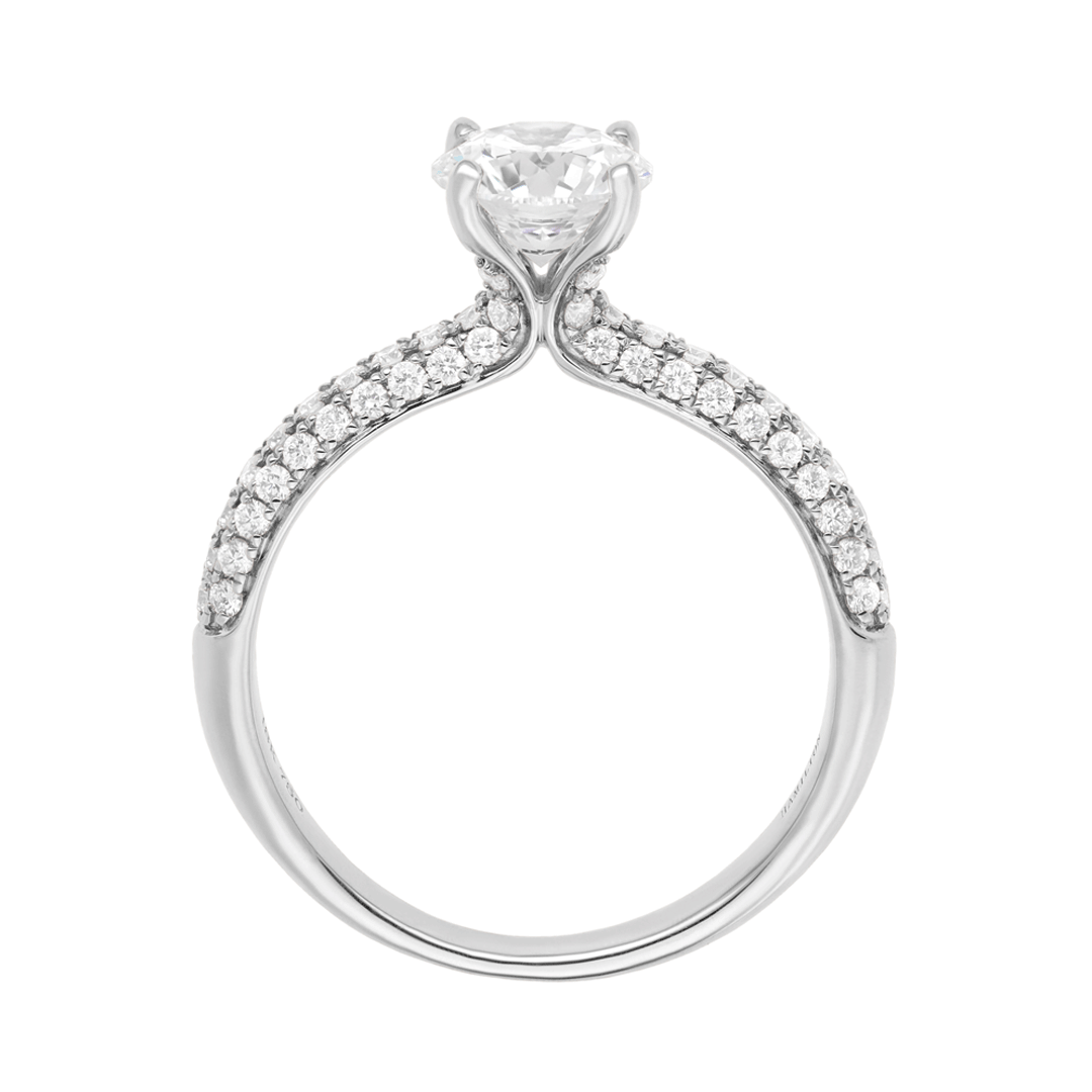 Hamilton Grace Collection 18k White Gold and 0.44 Total Weight Diamond Engagement Mounting Ring