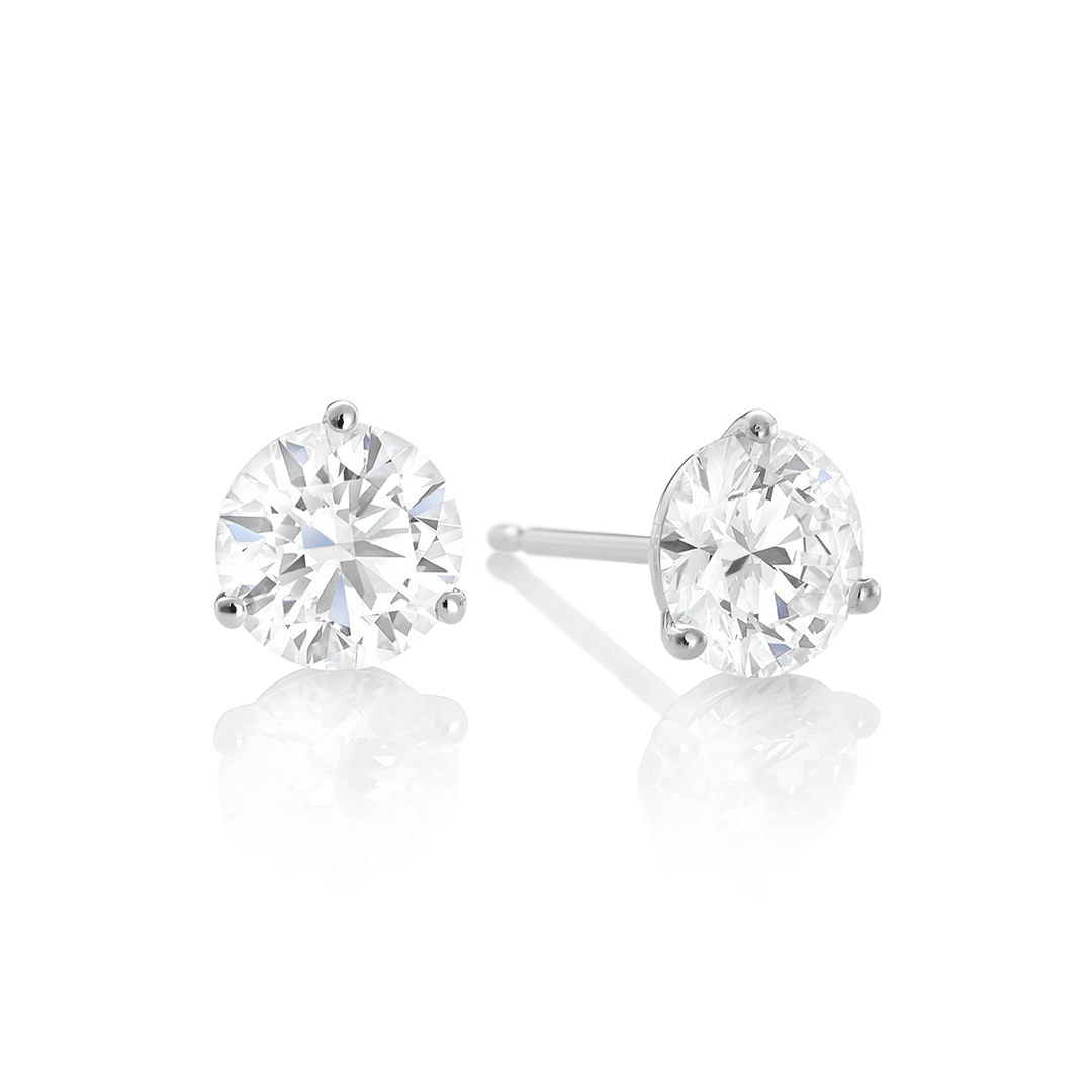 Hamilton Select Collection 14k Gold and 3.00 Total Weight Diamond Studs