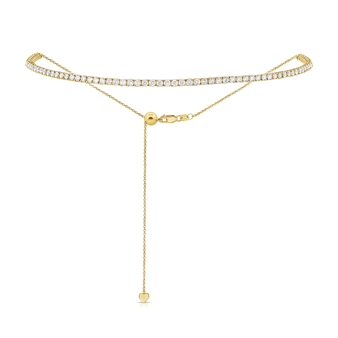14k Yellow Gold 20 Inch Diamond 2.37 Total Weight Necklace