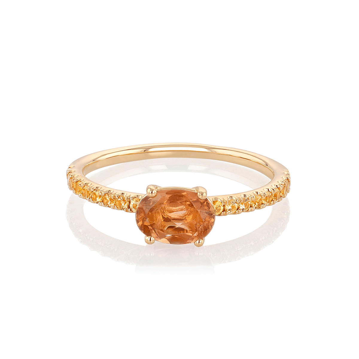 Hamilton Facets Collection 18k Yellow Gold and Yellow Sapphire Ring