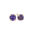 14k Yellow Gold and .50 Total Weight Amethyst Stud Earrings