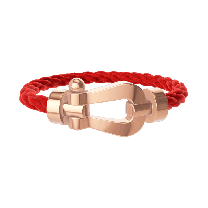 FRED Force 10 Red Cable with 18k Rose Gold Extra LG Buckle, Exclusively at Hamilton Jewelers